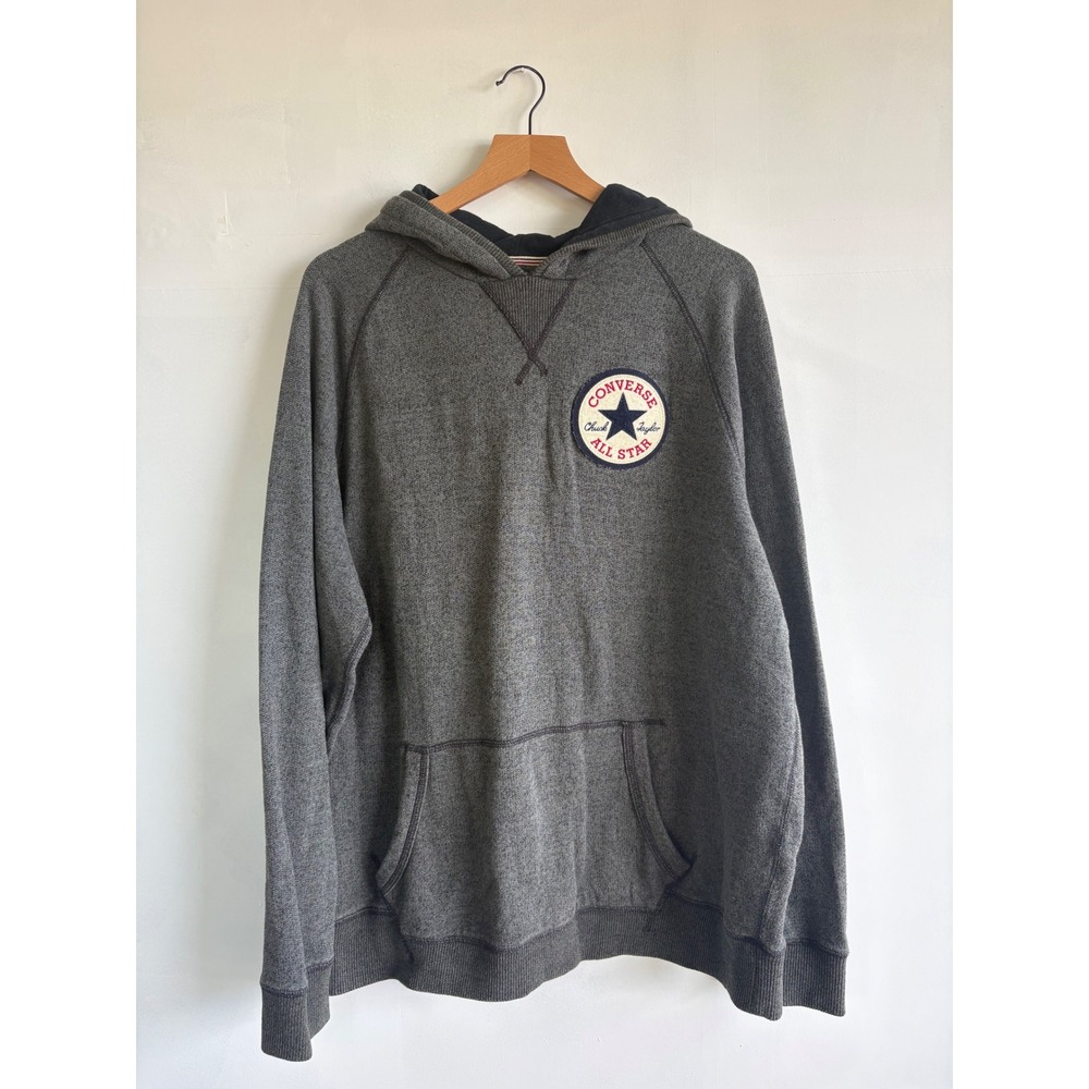 VTG Converse Chuck Taylor All Star Hoodie Mens 2XL Gray Heather Pullover